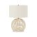 Evelyn&Zoe 21_ Coastal Rattan Table Lamp with White Drum Linen Shade
