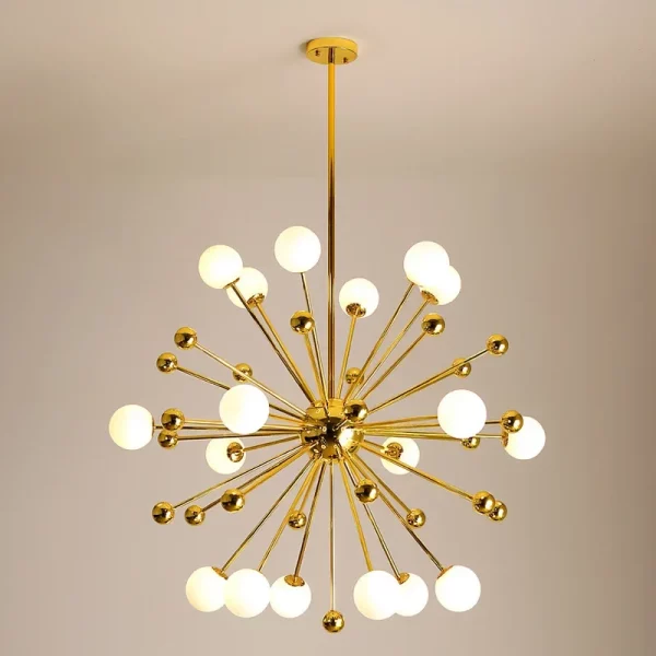 Modern Global Led Chandelier Kitchen Restaurant Living Room Pendant Lamp Organic Glass Acrylic Artificial Satellite Decor Lights - Image 2