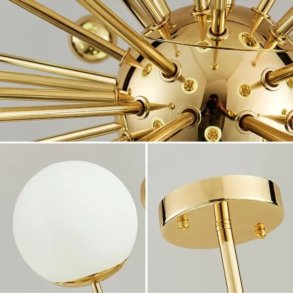 Modern Global Led Chandelier Kitchen Restaurant Living Room Pendant Lamp Organic Glass Acrylic Artificial Satellite Decor Lights - Image 7